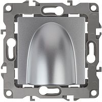 Вывод кабеля без рамки Эра Elegance алюминий картинка